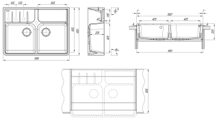 Кухонная мойка Florentina Вилладжио шампань